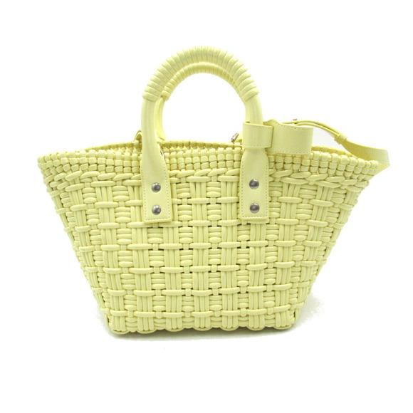 Balenciaga Bistro Bucket XS 2Way Shoulder Bag Polyurethane Yellow - Picture 2 of 10